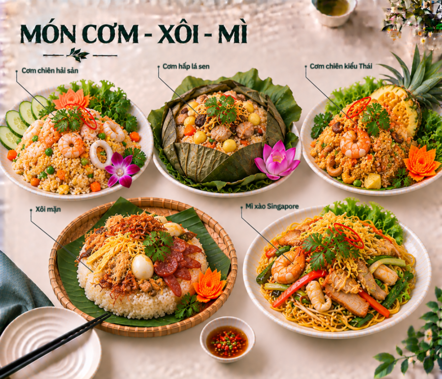 Món cơm - xôi - mì