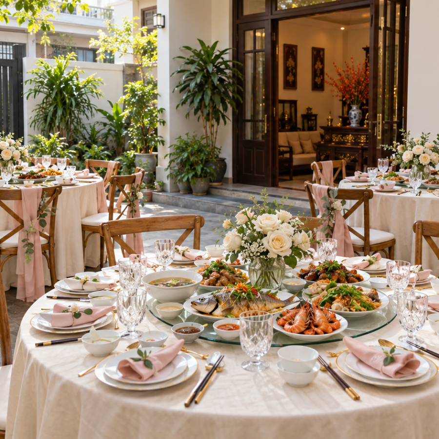 Nấu Tiệc Cưới Tại Nhà TP.HCM: Menu, Giá Và Cách Đặt