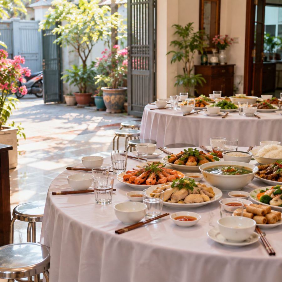 Nấu Tiệc Đám Hỏi Tại Nhà TP.HCM: Menu Và Cách Đặt